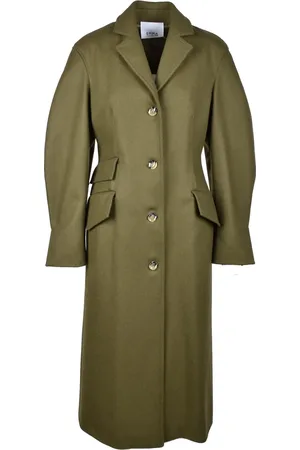 ERIKA CAVALLINI Dames, Mantels, Groen, Maat: 2XS Wol