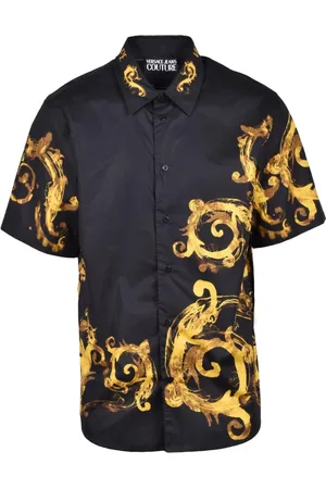 VERSACE Heren, Overhemden, Zwart, Maat: L Katoen