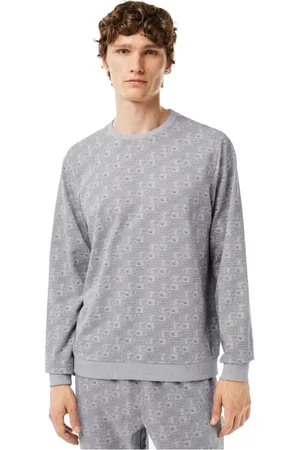 Lacoste Heren, Nachtkleding & Lounge, Grijs, Maat: L Katoen