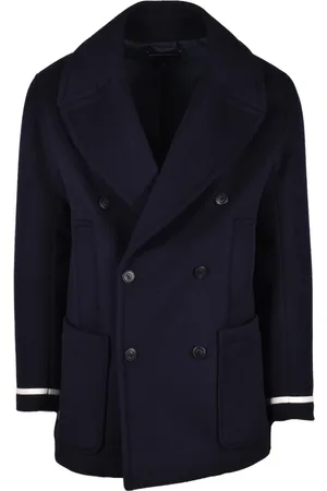 Emporio Armani Heren, Mantels, Blauw, Maat: L Wol