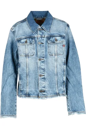 Diesel Dames, Jassen, Blauw, Maat: M Katoen