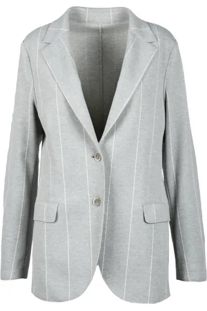 ELEVENTY Dames, Jassen, Grijs, Maat: M Viscose