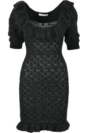 Alessandra Rich Dames, Jurken, Zwart, Maat: XS Wol