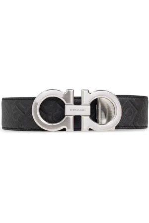 Salvatore Ferragamo Heren, Accessoires, Grijs, Maat: 95 CM Leer