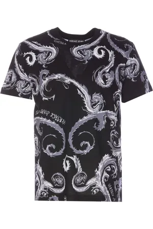VERSACE Heren, Tops, Zwart, Maat: S Katoen