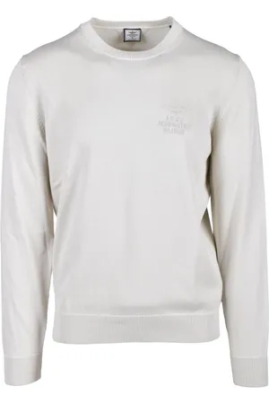 Aeronautica Militare Heren, Truien, Wit, Maat: 3XL Katoen