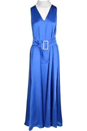ACCESS FASHION Dames, Jurken, Blauw, Maat: L Poliester