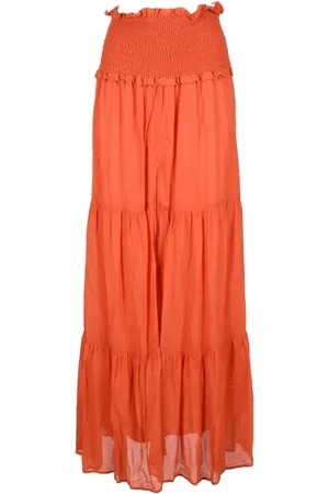 Dondup Dames, Rokken, Oranje, Maat: 2XS Chiffon