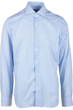 SONRISA Heren, Overhemden, Blauw, Maat: M Katoen