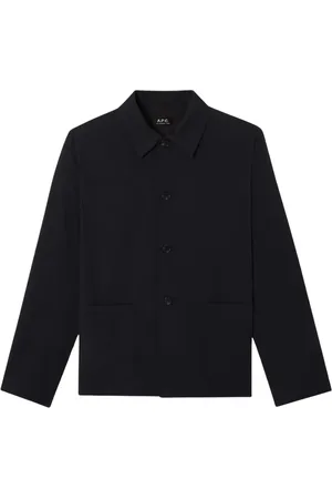 A.P.C. Heren, Jassen, Zwart, Maat: L Katoen