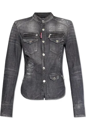 Dsquared2 Dames, Blouses & Shirts, Grijs, Maat: 2XS Denim