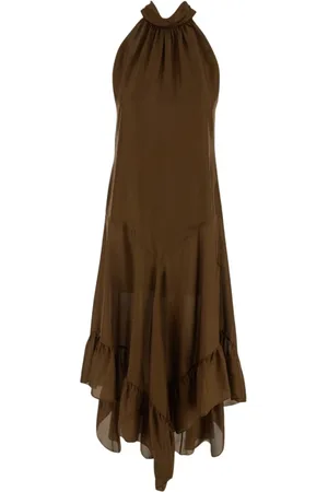 Serafini Dames, Jurken, Bruin, Maat: XS Zijde