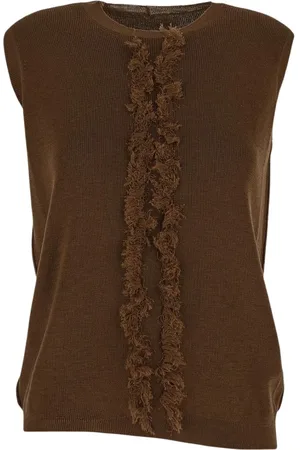 UMA WANG Dames, Truien, Bruin, Maat: M