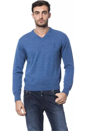 BILLIONAIRE Heren, Truien, Blauw, Maat: S Wol