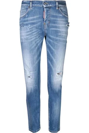 Dsquared2 Dames, Jeans, Blauw, Maat: S Katoen