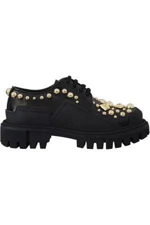 Dolce & Gabbana Dames, Schoenen, Zwart, Maat: 36 EU Leer