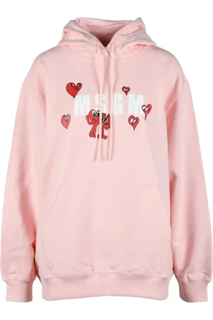Msgm Dames, Sweatshirts & Hoodies, Roze, Maat: XS Katoen