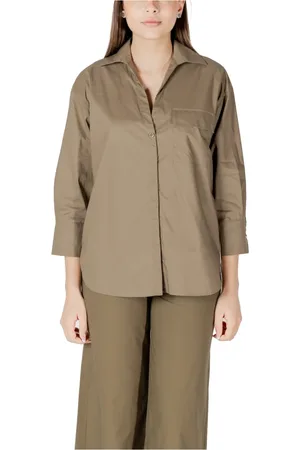 Liu Jo Dames, Blouses & Shirts, Groen, Maat: XS Katoen