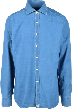 SONRISA Heren, Overhemden, Blauw, Maat: M Katoen