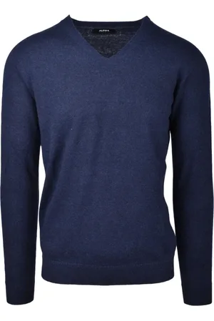 ALPHA STUDIO Heren, Truien, Blauw, Maat: L Wol