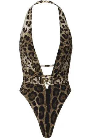 Dolce & Gabbana Dames, Badkleding, Bruin, Maat: XL