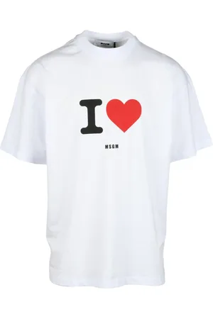 Msgm Heren, Tops, Wit, Maat: S Katoen