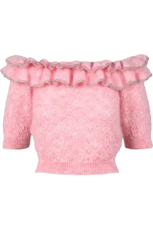 Alessandra Rich Dames, Truien, Roze, Maat: S Wol