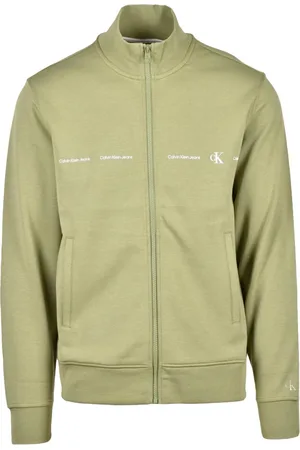 Calvin Klein Heren, Sweatshirts & Hoodies, Groen, Maat: S Katoen