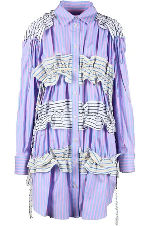 Msgm Dames, Jurken, Paars, Maat: XS Katoen
