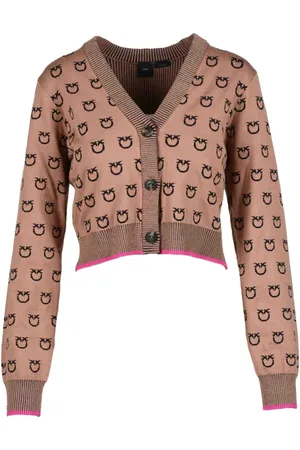 Pinko Dames, Truien, Bruin, Maat: XS Viscose