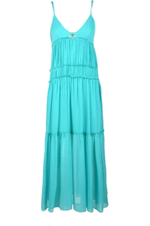 Patrizia Pepe Dames, Jurken, Blauw, Maat: S Poliester