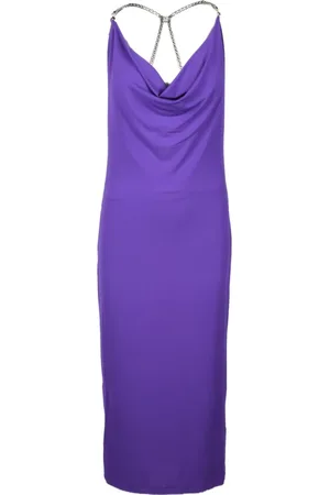 Patrizia Pepe Dames, Jurken, Paars, Maat: M Polyamide