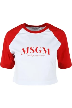 Msgm Dames, Tops, Wit, Maat: XS Katoen