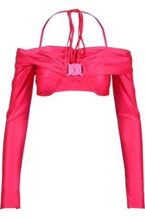 VERSACE Dames, Tops, Roze, Maat: XS Polyamide