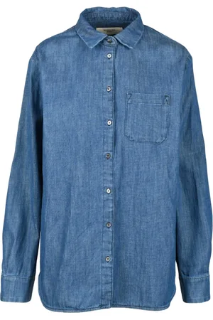 Max Mara Dames, Blouses & Shirts, Blauw, Maat: L Katoen