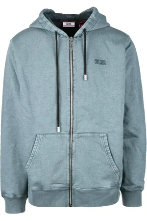GCDS Heren, Sweatshirts & Hoodies, Blauw, Maat: S Katoen