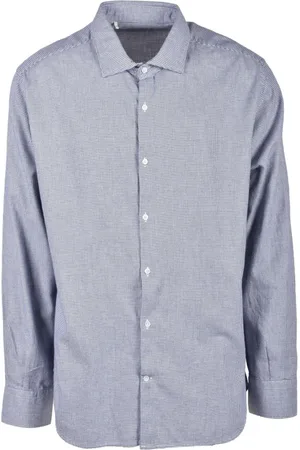 BROOKSFIELD Heren, Overhemden, Blauw, Maat: M Katoen