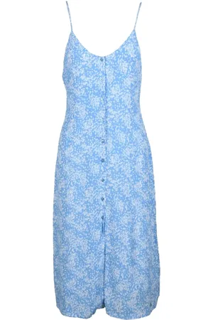 Calvin Klein Dames, Jurken, Blauw, Maat: XS Viscose