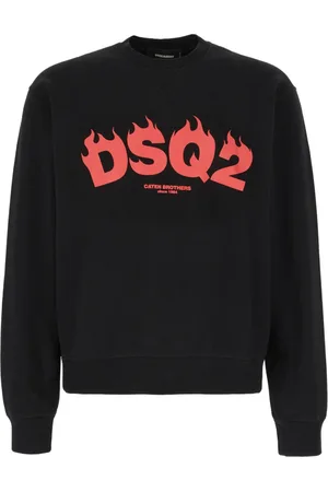 Dsquared2 Heren, Sweatshirts & Hoodies, Zwart, Maat: M Katoen