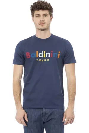 BALDININI Heren, Tops, Blauw, Maat: M Katoen