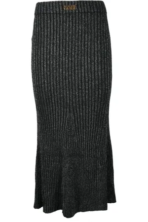 VERSACE Dames, Rokken, Zwart, Maat: XS Lame