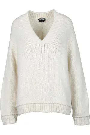 Tom Ford Dames, Truien, Wit, Maat: XS Wol