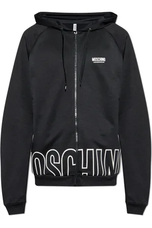Moschino Heren, Sweatshirts & Hoodies, Zwart, Maat: L Katoen