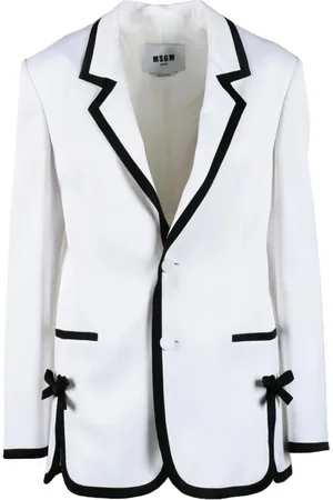 Msgm Dames, Jassen, Wit, Maat: 2XS Viscose
