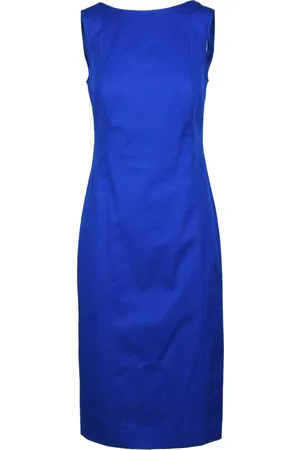 Max Mara Dames, Jurken, Blauw, Maat: M Katoen