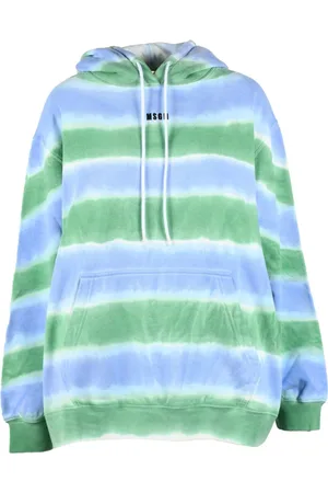 Msgm Dames, Sweatshirts & Hoodies, Groen, Maat: S Katoen