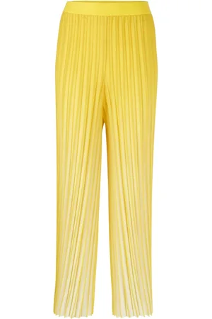 Marc Cain Dames, Broeken, Geel, Maat: XL