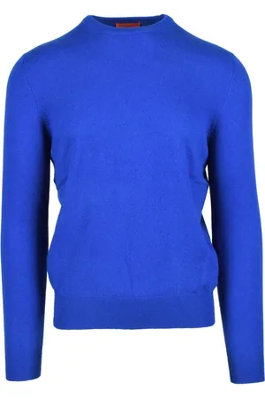 BALLANTYNE Heren, Truien, Blauw, Maat: XL Kasjmier