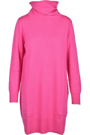 KANGRA CASHMERE Dames, Jurken, Roze, Maat: M Zijde