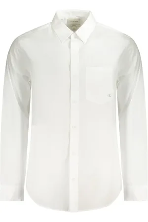 Calvin Klein Heren, Overhemden, Wit, Maat: XL Katoen